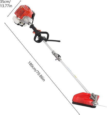 2-Stroke Weed Eater, 52cc Gas Weed Wacker 5 in 1 Gas String Trimmer Multi Functional Garden Trimming Tools with Rubber Handle & Shoulder Strap Brush Cutter for Lawn, Garden and Yard