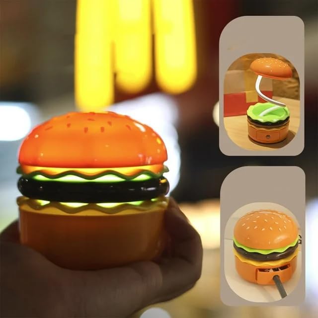 Cute Desk Lamp,Table lamp,Night Lights,Hamburger Small Night lamp,Desk Accessories, Room Decor for Boys Girls Gifts, Yellow, SY-KD300