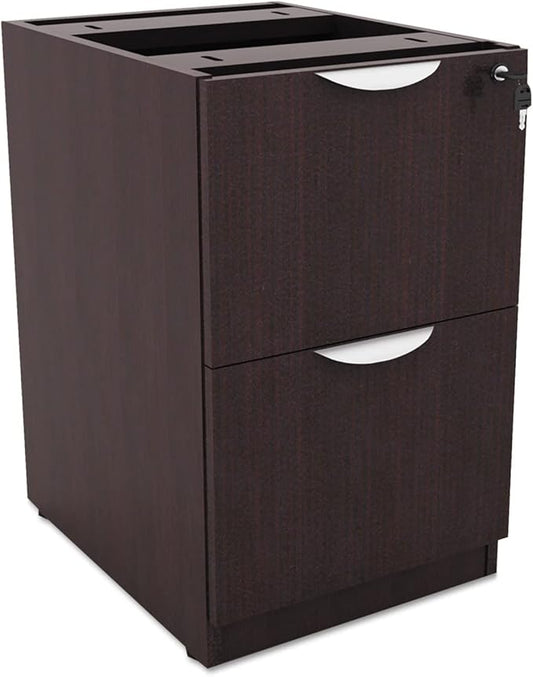 Alera ALEVA542822ES 15.63 in. x 20.5 in. x 28.5 in. Valencia Series 2-Drawer Full File Pedestal - Espresso