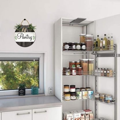 Bidesign Pantry Sign Wall Decor For Door Farmhouse Rustic Hanging Wooden Pantry Room Wall Art Sign For Home Kitchen Pantry Cabinet Decor Kitchen Decorations, 12inches