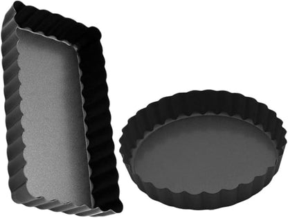 IMIKEYA 2pcs Non-stick Cake Molds Live Bottom Tart Pizza Pans for Baking Pies Quiches and Desserts
