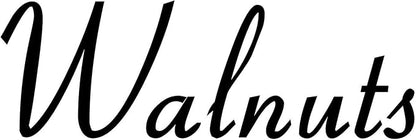 Walnuts 4.25w x 1.5h Label | Kitchen Pantry Organization | Die Cut Vinyl Decal | Black Retro Font (Sticker Only)
