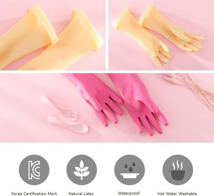 Myungjin Kids Reusable Waterproof Rubber Gloves | Cooking, Dishwashing, Cleaning, Painting, Pet Care, Crafts