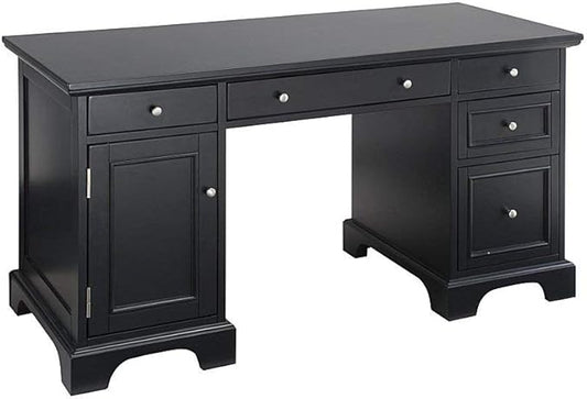 Bedford Black Pedestal Desk by Home Styles