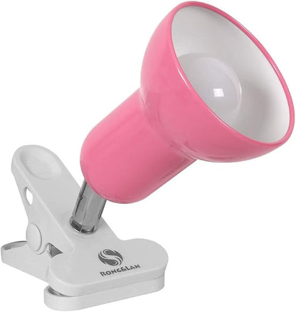 Sun-Rising Cilp on Light,360° rotation Clip on Lamp Portable Book Reading Light,Clamp on Desk/Table/Bunk Bed/Cupboard HomeClamp Light Lighting, (Clamp Light seven colors for your choice) Pink