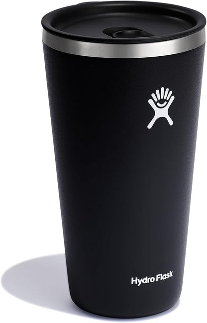 Hydro Flask All Around Tumbler Press-in Lid, Insulated Travel Mug, Stainless Steel Coffee Cup 28 Oz Black