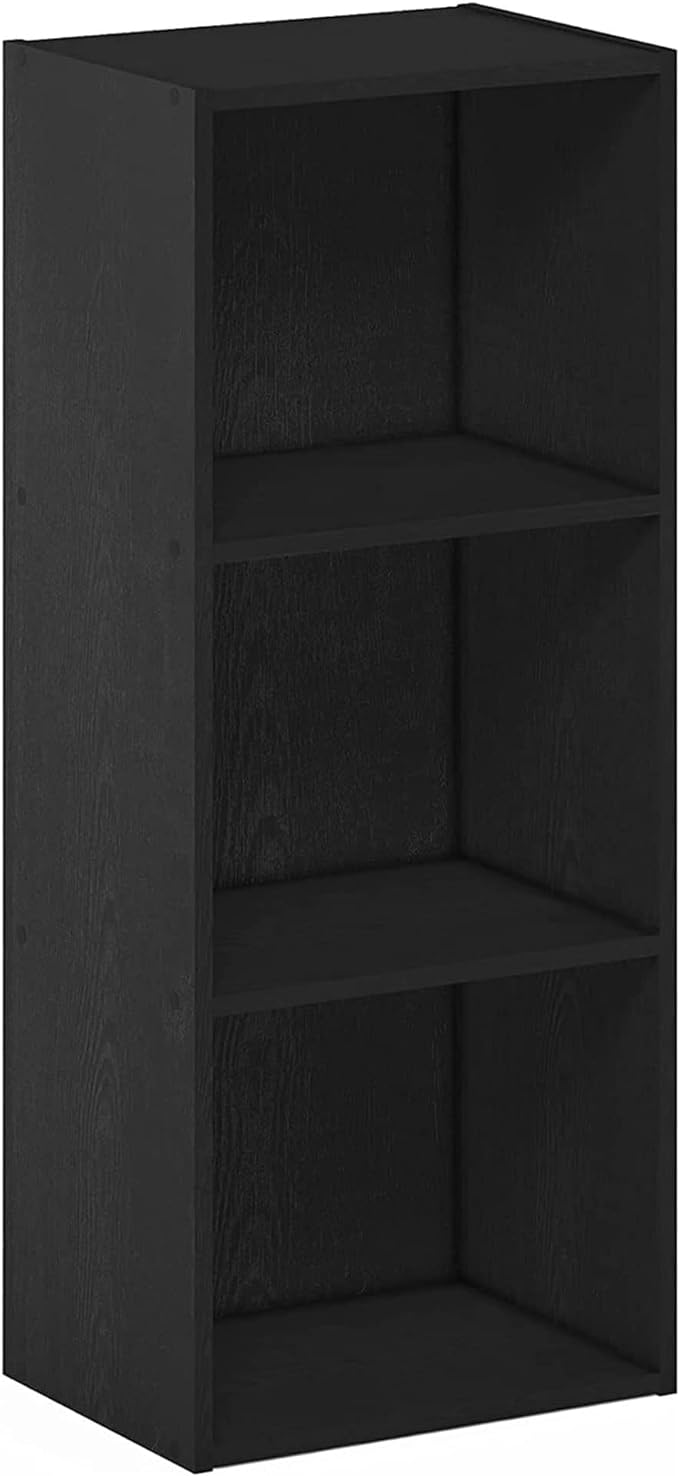 Furinno Luder Bookcase / Book / Storage , 3-Tier, Blackwood
