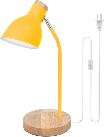 Himmel Desk Lamp, Adjustable Metal Table Lamp, Children's Table Lamp for Bedroom, Living Room, E27 Socket Reading Next to Lamp (Yellow)