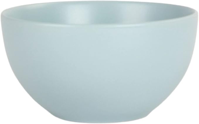 10 Strawberry Street Wazee Matte 5.5"/16oz Cereal Bowl, Set of 6, Mineral Blue