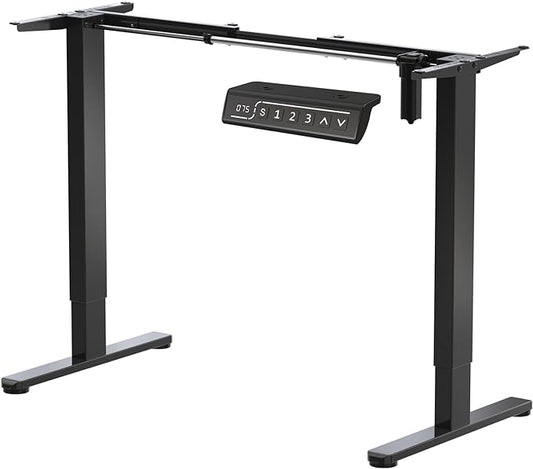 JOYSEEKER Electric Standing Desk Frame Workstation,Stand up Desk legs Height Adjustable,Ergonomic Sit Stand Desk Base for 39 to 63 inch Table Tops,Black