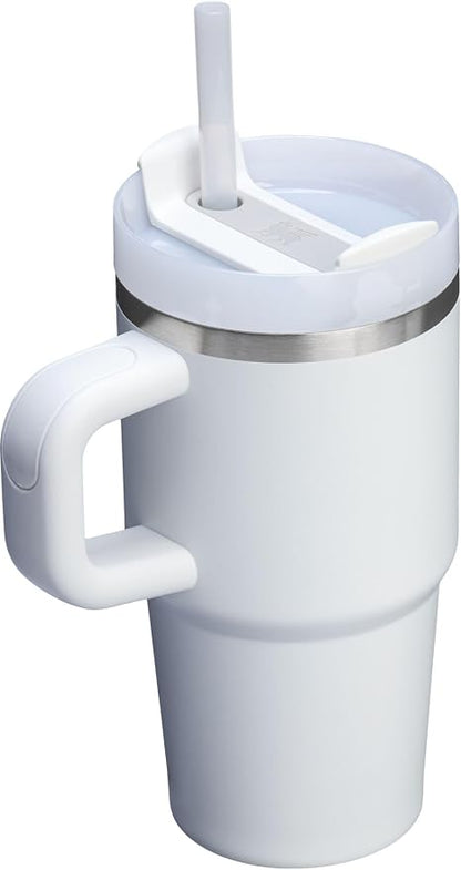 STANLEY Quencher H2.0 Flow State Tumbler, 20 oz, Frost | Handle and Straw | 3-Position Lid | Cup Holder Compatible for Travel | Insulated Stainless Steel Cup | BPA-Free