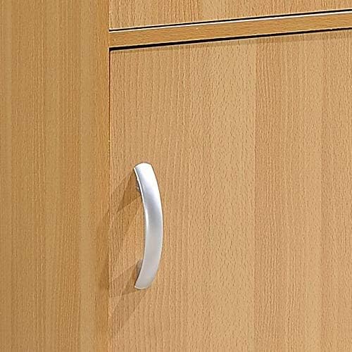 HODEDAH 3 Door Bookcase Cabinet, Beech