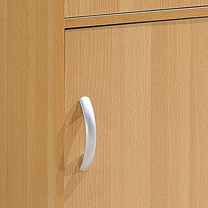 HODEDAH 3 Door Bookcase Cabinet, Beech