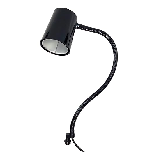 MOFFATT LED Desk Lamp with Coupler Mount, 24" Articulating Flexible Gooseneck Arm, Ultra Bright Mountable LED Task Light, Work Lamp, 12 Watts, 1690 Raw Lumens, 95041, Black (Made in USA)
