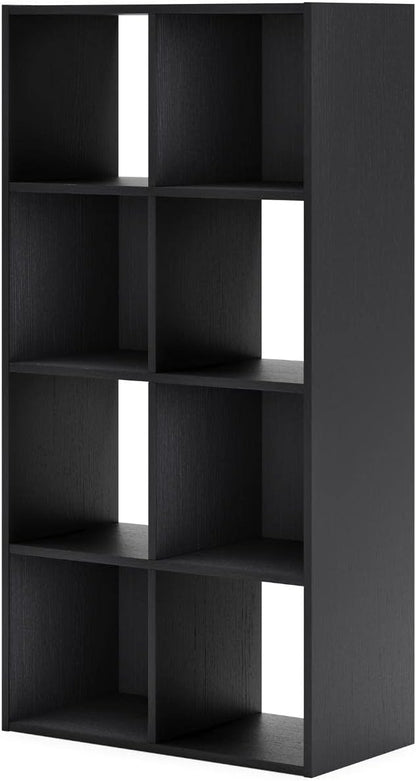 Signature Design by Ashley Langdrew 8 Cube Storage Organizer or Bookcase, Black