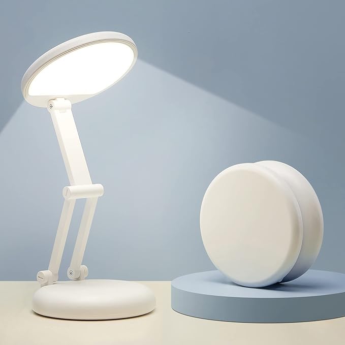 Battery Operated Lamp Rechargeable Lamp Foldable & Portable Light, 8 Brightness Dimmable Cordless Lamp Rechargeable Light Wireless Lamp Mini Lamp, Battery Lamp Battery Lights Nail Light for Desk, LED