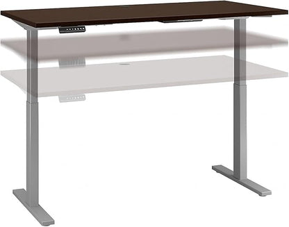 Bush Business Furniture Move 60 Series Electric Ergonomic Sit-Stand Computer Table for Home and Professional Office, 60W x 30D, Mocha Cherry