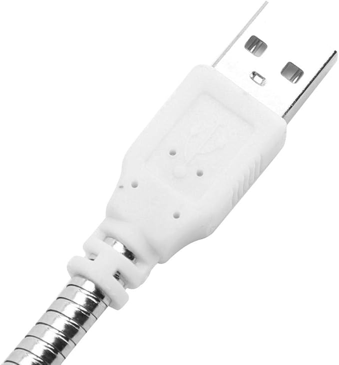 01 Friendly to Eyes Easy to Use LED Mini USB Lamp, No Flicker USB LED Lamp, for Desk(Silver, Warm Light)