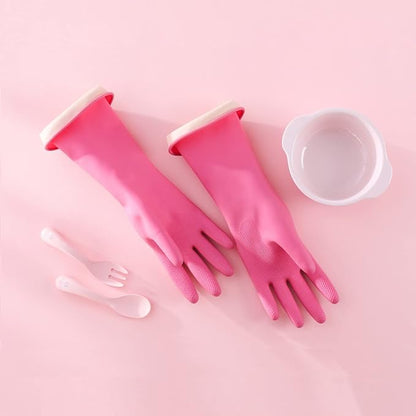 Myungjin Kids Reusable Waterproof Rubber Gloves | Cooking, Dishwashing, Cleaning, Painting, Pet Care, Crafts