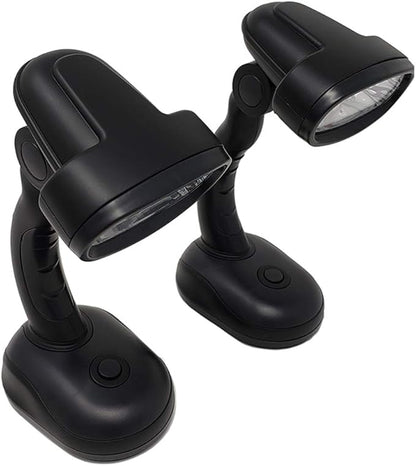 IdeaWorks ZB6173BLK Black S/2 LED Desk Lamps-Matte