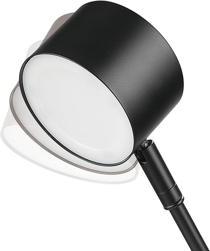 Globe Electric 52271 Aristocrat 16" Integrated LED Swing Arm Desk Lamp, Matte Black, Dimmable On/Off Rotary Switch at Base, 2.1A USB Port