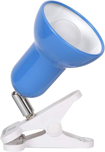 Sun-Rising Clip lamp,360° rotation Clip on Lamp Portable Book Reading Light,Clamp on Desk/Table/Bunk Bed/Cupboard Home Lighting, (Desk lamp,seven colors for your choice) Blue