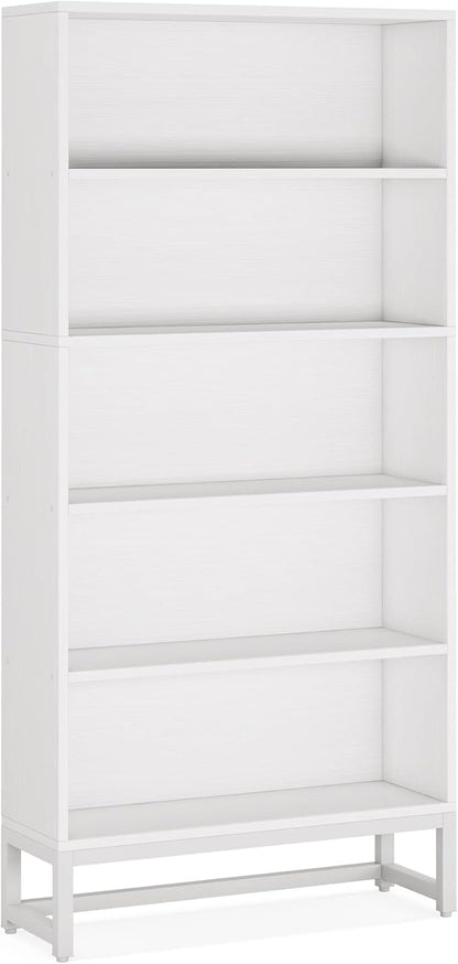 Tribesigns Tall Bookcase and Bookshelf, 70.8” Large Bookcases Organizer with 5-Tier Storage Shelves, Heavy Duty Free-Standing Library Bookshelf Shelving Unit for Living Room, Bedroom, Office (White)