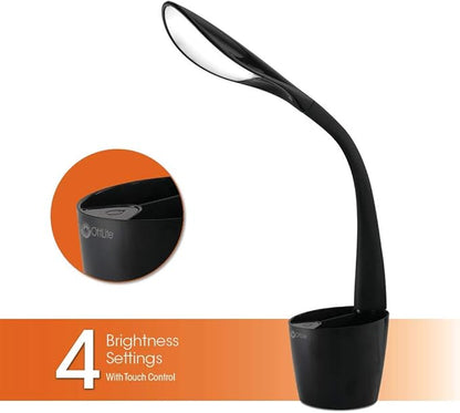 OttLite LED Desk Space Organizer Lamp - 4 Brightness Levels, Additional Storage, Great for Workstation, Offices, Dorms