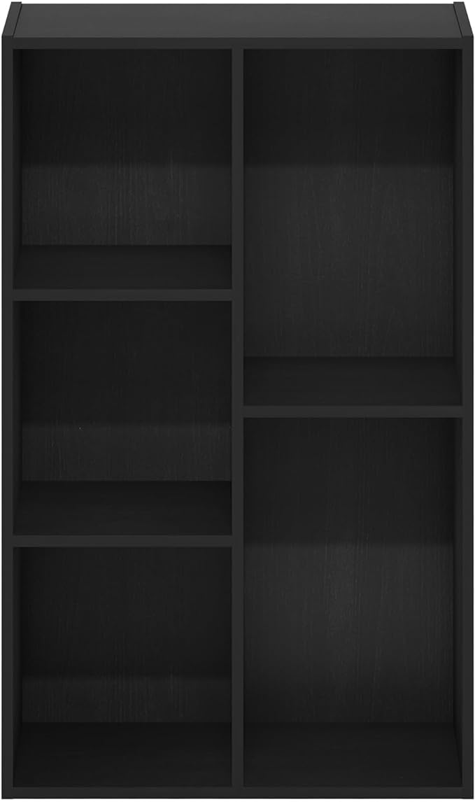 Furinno Luder 5-Cube Reversible Open Shelf, Blackwood