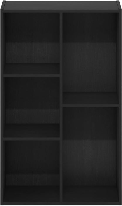 Furinno Luder 5-Cube Reversible Open Shelf, Blackwood