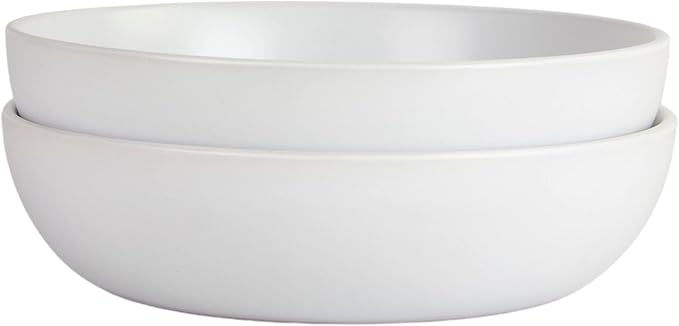 10 Strawberry Street Wazee Matte 9"/48oz Serving Bowl, Set of 2, White