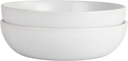 10 Strawberry Street Wazee Matte 9"/48oz Serving Bowl, Set of 2, White