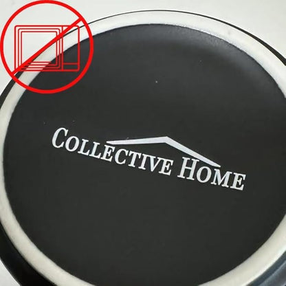 COLLECTIVE HOME - Monogram Ceramic Mugs, 15 oz Golden Initial Black Coffee Cups, Elegant Alphabet Tea Mugs, Elegant Personalized Mug with Gift Box, Unique Mug with Double Side Capital Lette (E)
