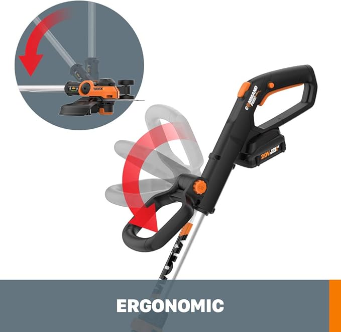 Worx String Trimmer Cordless GT3.0 20V PowerShare 12" Edger & Weed Trimmer (1) Battery & Charger Included WG163.8