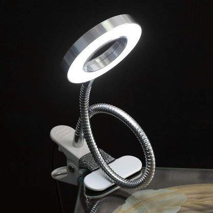 Portable Tattoo LED Lamp, LED Desk Lamp with Clamp, Warm/Cold Light LED USB with Clip for Eyebrow Tattoo Manicure Eyelash Extension and Reading