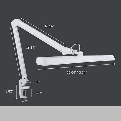 Neatfi (New Model) XL 2,500 Lumens LED Task Lamp with Clamp, 3 Light Modes, 3000-6000K Correlated Color Temperature, 30W Super Bright Desk Lamp, Dimmable, 162 Pcs SMD LED (CCT, White)