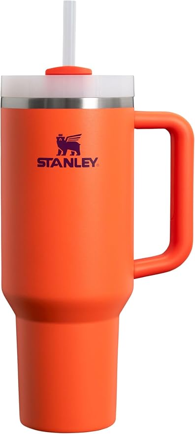 STANLEY Quencher H2.0 Flow State Tumbler, 40 oz, Tigerlily Plum | Handle and Straw | 3-Position Lid | Cup Holder Compatible for Travel | Insulated Stainless Steel Cup | BPA-Free