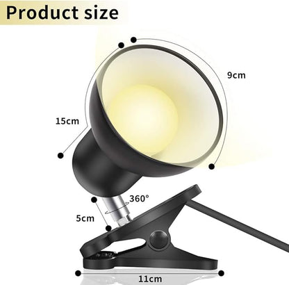 Sun-Rising Light clamp,360° rotation Clip on Lamp Portable Book Reading Light,Clamp on Desk/Table/Bunk Bed/Cupboard Home Lighting, (Desk lamp,seven colors for your choice) Green