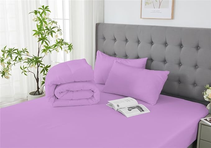 3 Piece Solid Color All Season Bedding Comforter Set Microfiber Soft Lightweight Bedding Set for Kids Teens Adults Room Decor with 1 Comforter and 2 Pillowcases Twin
