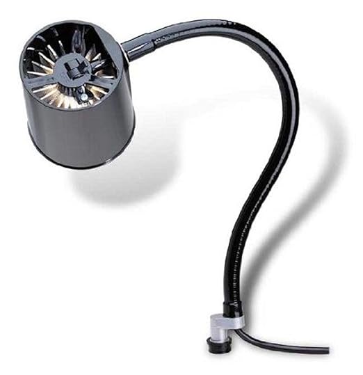 Moffatt 95040 Task Lamp, Incandescent/Halogen Lamp Type, Quick Coupler Base Type, 18" Arm Length, 100 Watts, 1690 Raw Lumens,Black