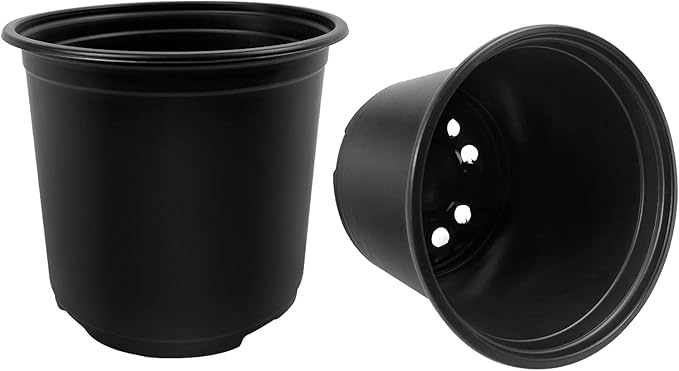 RAOOKIF 50 Pack Nursery Pots, 3 Inch Nursery Pot for Plants, Small Plastic Plant Pots with Drainage Holes, Garden Flower Pots for Transplanting, Succulents, Cuttings, Seedlings(3inch,50pcs)