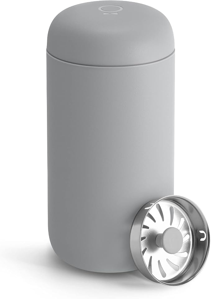 Fellow Carter Move Ceramic Lined Travel Coffee Mug 12 oz Stainless Steel | No Metallic Taste Coffee Tumbler, Leak-Proof Lid, Dishwasher Safe, Hot 12Hr Cold 24Hr, BPA-Free, Fits Cup Holders, Matte Grey