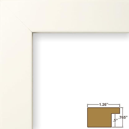 Craig Frames 26267 18 by 36-Inch Picture Frame, Smooth Wrap Finish, 1.26-Inch Wide, White Satin