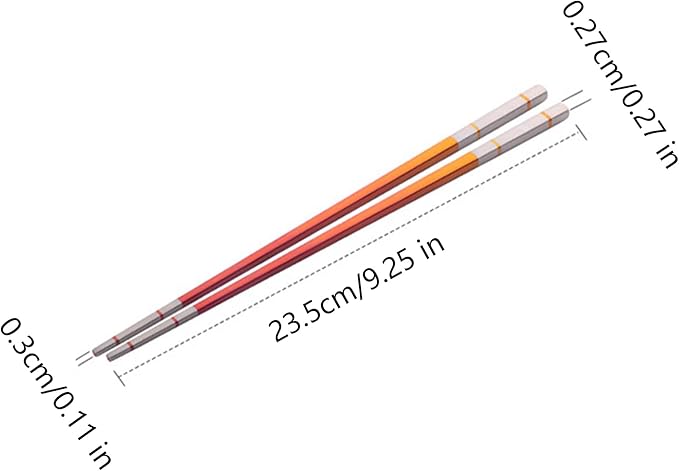 Reusable Stainless Steel Chopsticks,Dishwasher Safe , Easy to Use(6 PCS,Dazzling red)