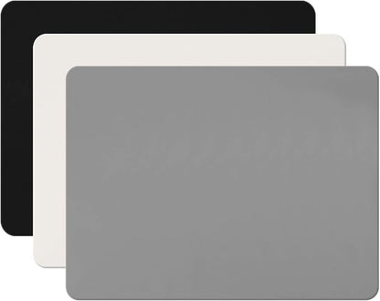 Gartful 3Pack Silicone Sheet for Crafts, Resin Jewelry Casting Molds Mat, Food Grade Silicone Placemat, Multipurpose Table Protector, Nonstick Nonskid Heat-Resistant, Black&Gray&Beige (15.7x11.8inch)