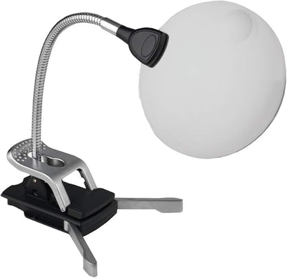 Daylight UN1161 Naturalight StarMag LED Flexilens with Base and Clip, Black/Silver