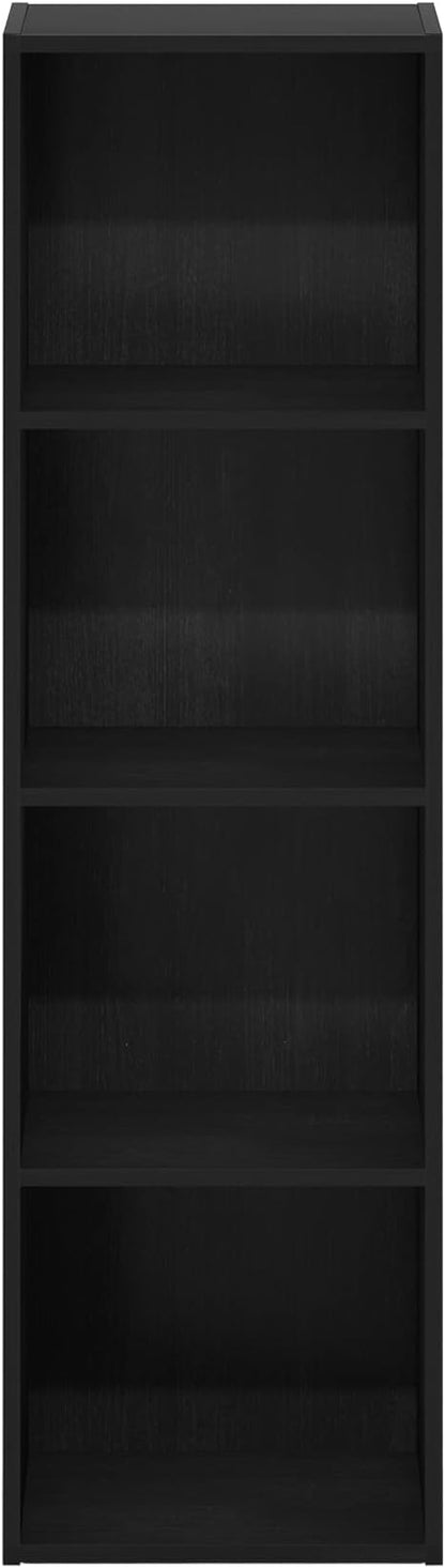 Furinno Luder Bookcase / Book / Storage, 4-Tier Cube, Blackwood