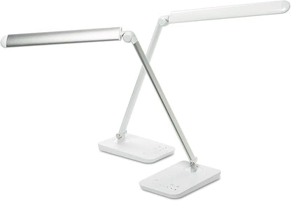 Safco Products 1001WH Vamp LED Modern ABS Desk Lamp with USB Port and Dimmer Switch, White