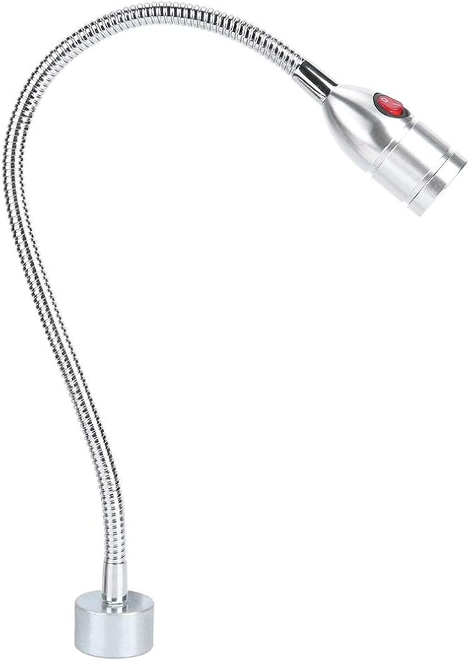 CHICIRIS 3W Flexible Lamp, LED Desk Lamp, Home Sewing Machine Light with Magnetic Base, Flexible Eye Work Lamp for Machine Tools Workbench Reading Lamp
