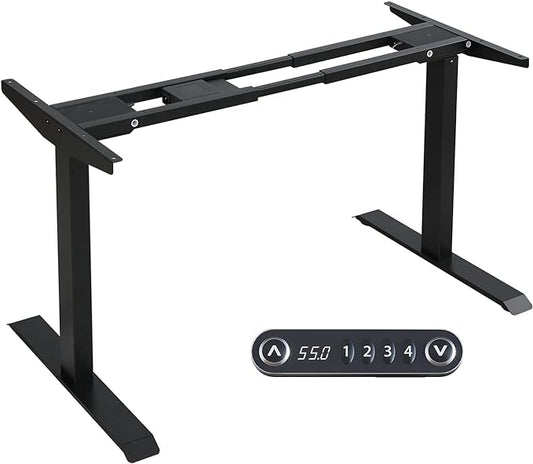 Radlove Dual Motor Height Adjustable Standing Desk Frame, Adjustable Desk Legs for 48'' to 70'' Desk Tops, Home Office Sit Stand Desk Base, Heavy Duty 265 lb Load Capacity for Home Office (Black)